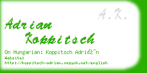 adrian koppitsch business card